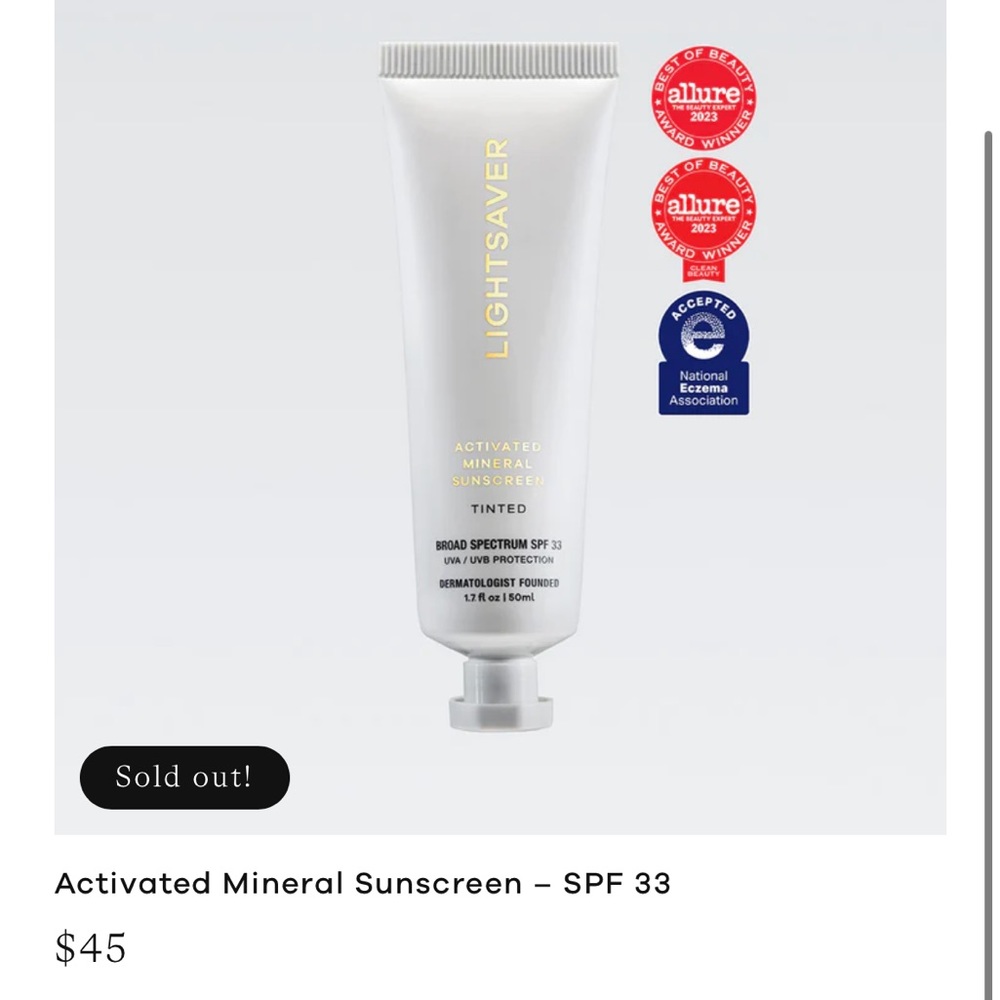 Lightsaver Activated Mineral Sunscreen